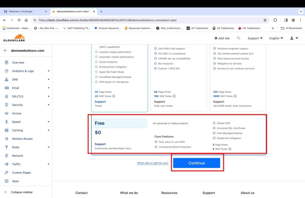 Screenshot showing how to get a free Cloudflare SSL certificate for your WordPress website.